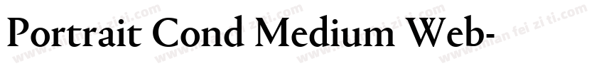 Portrait Cond Medium Web字体转换